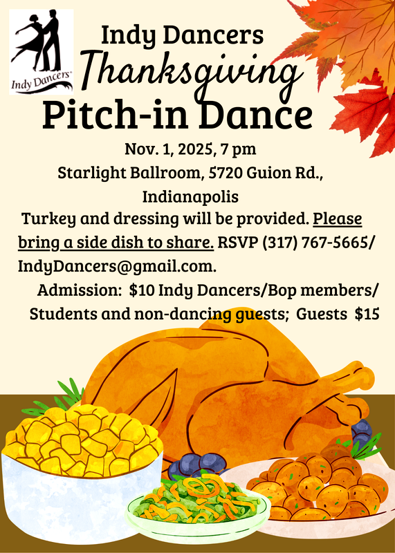 November 1st 2025 Dance and Thankgiving (Pitch-in) Dinner